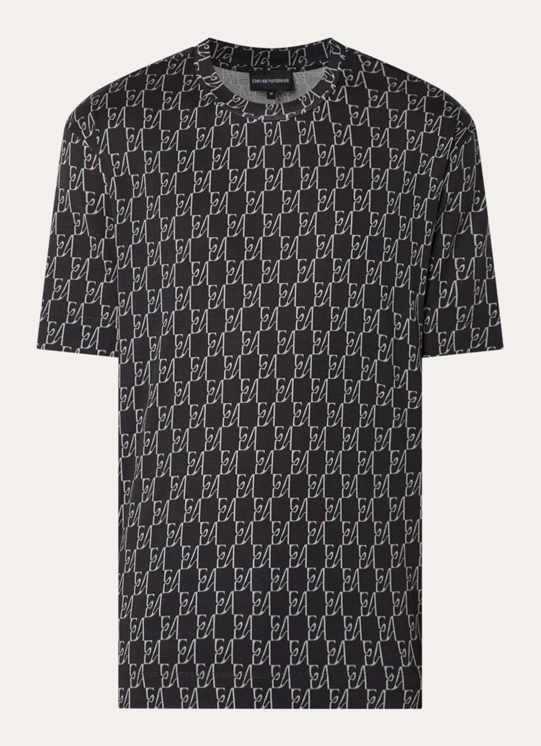 Armani T-shirt met logoprint - voorkant 3 donkerblauw