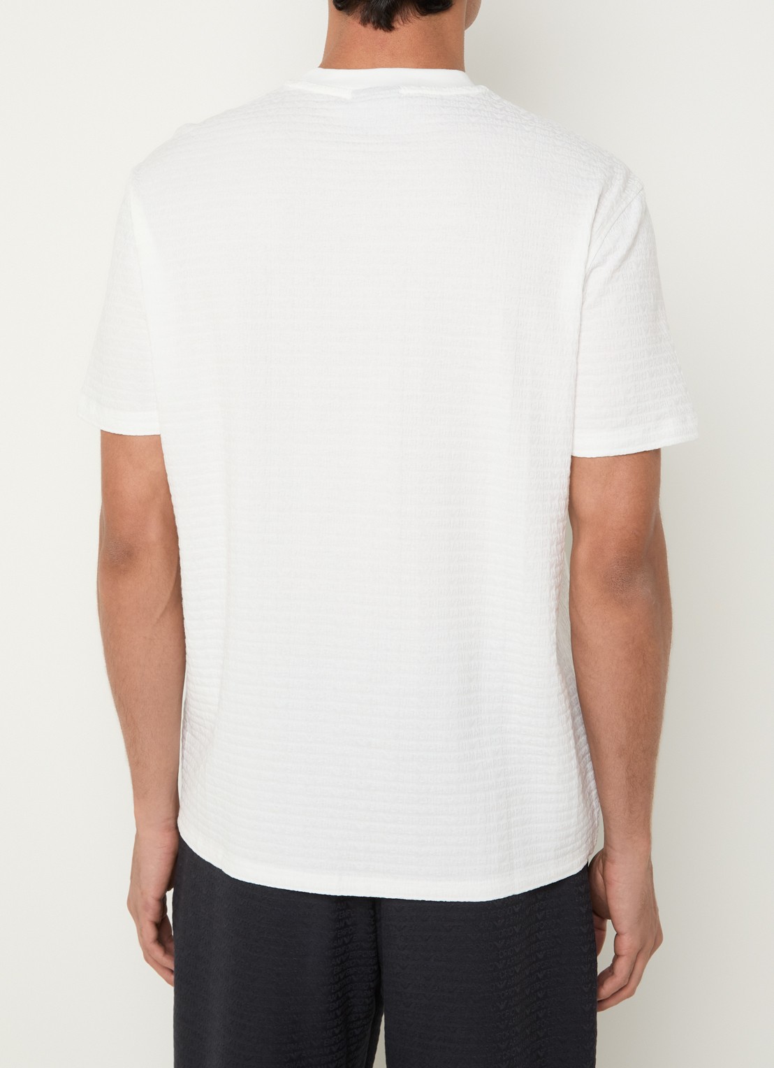 Armani T-shirt met logoprint - achterkant wit