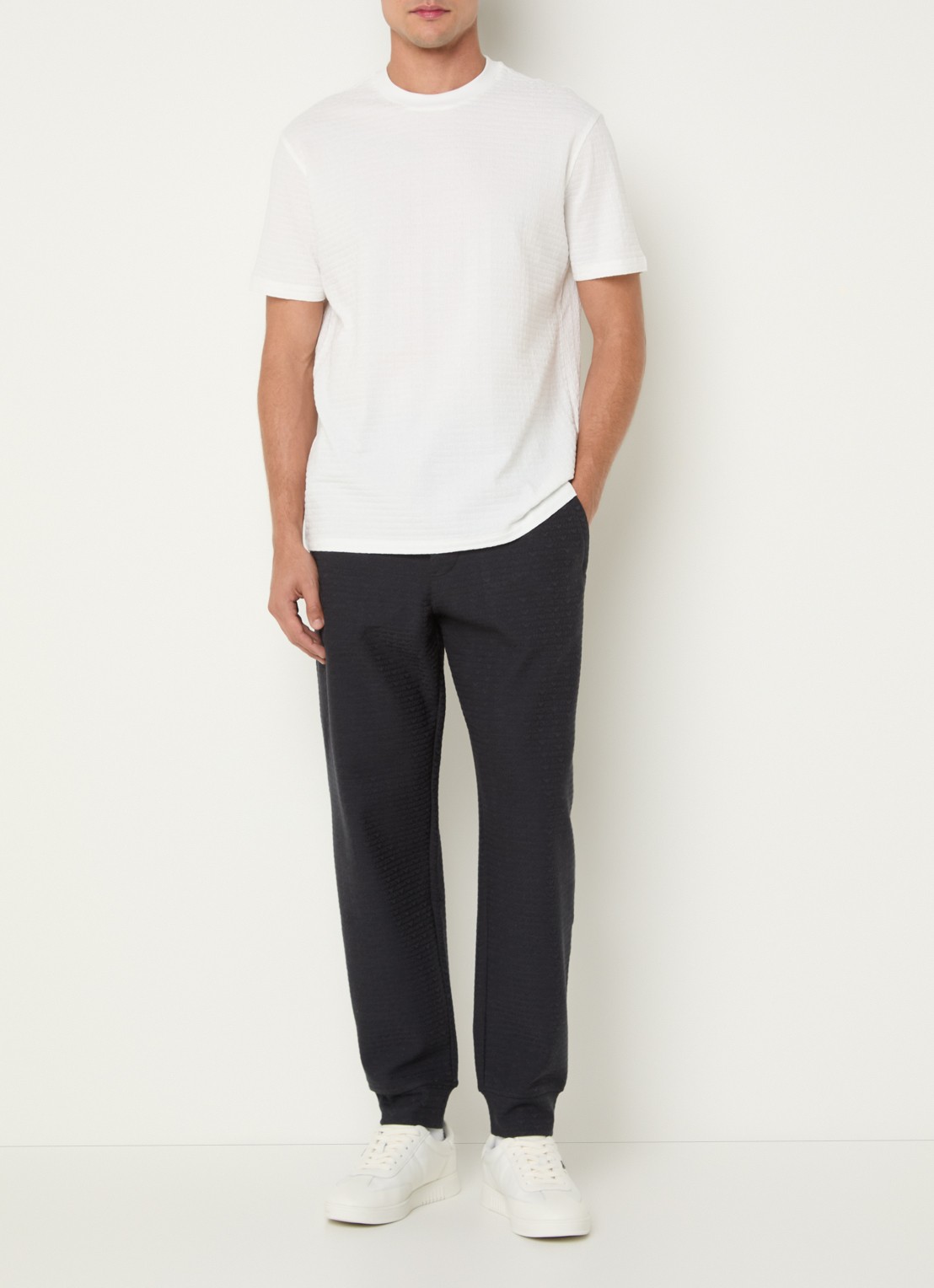 Armani T-shirt met logoprint - voorkant 3 wit