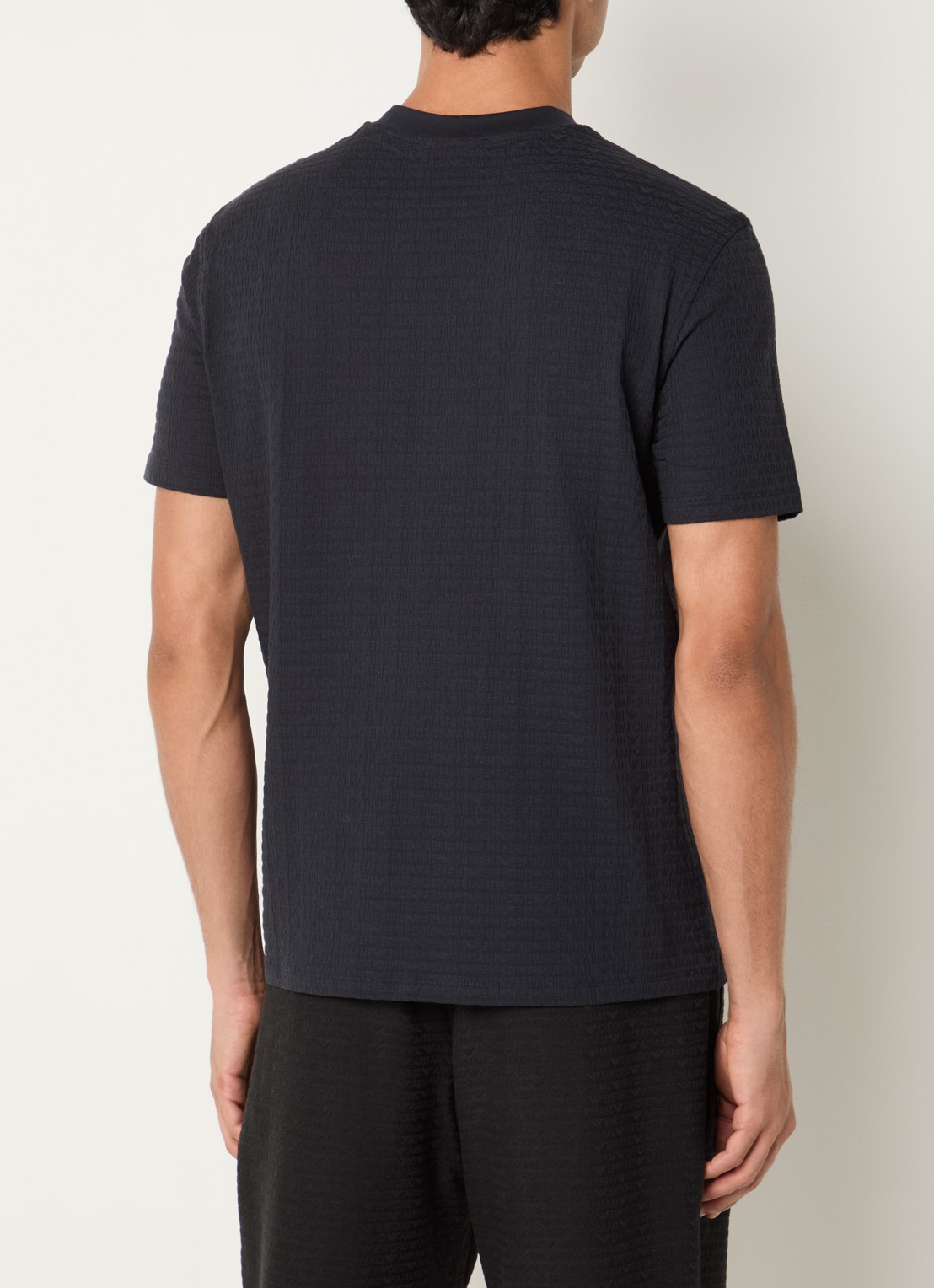 Armani T-shirt met logoprint - achterkant 4 donkerblauw
