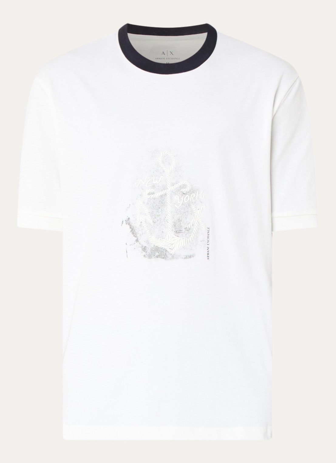 Armani T-shirt met print - voorkant 2 gebroken wit