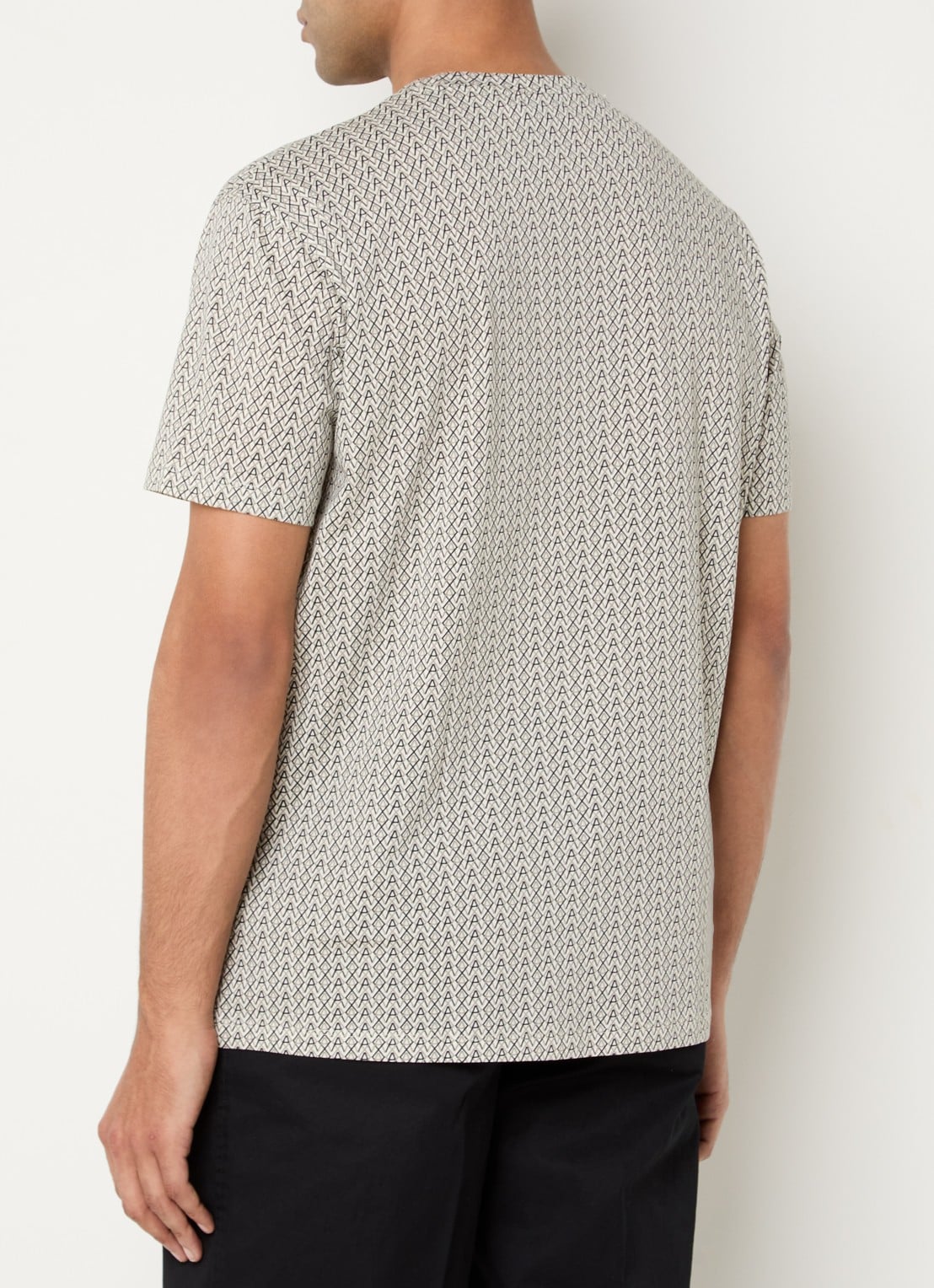 Armani T-shirt met print - achterkant 4 lichtgrijs