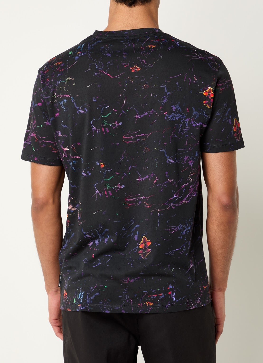 Armani T-shirt met print - achterkant 3 zwart