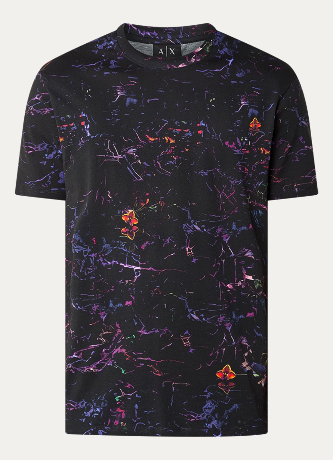 Armani T-shirt met print - voorkant zwart