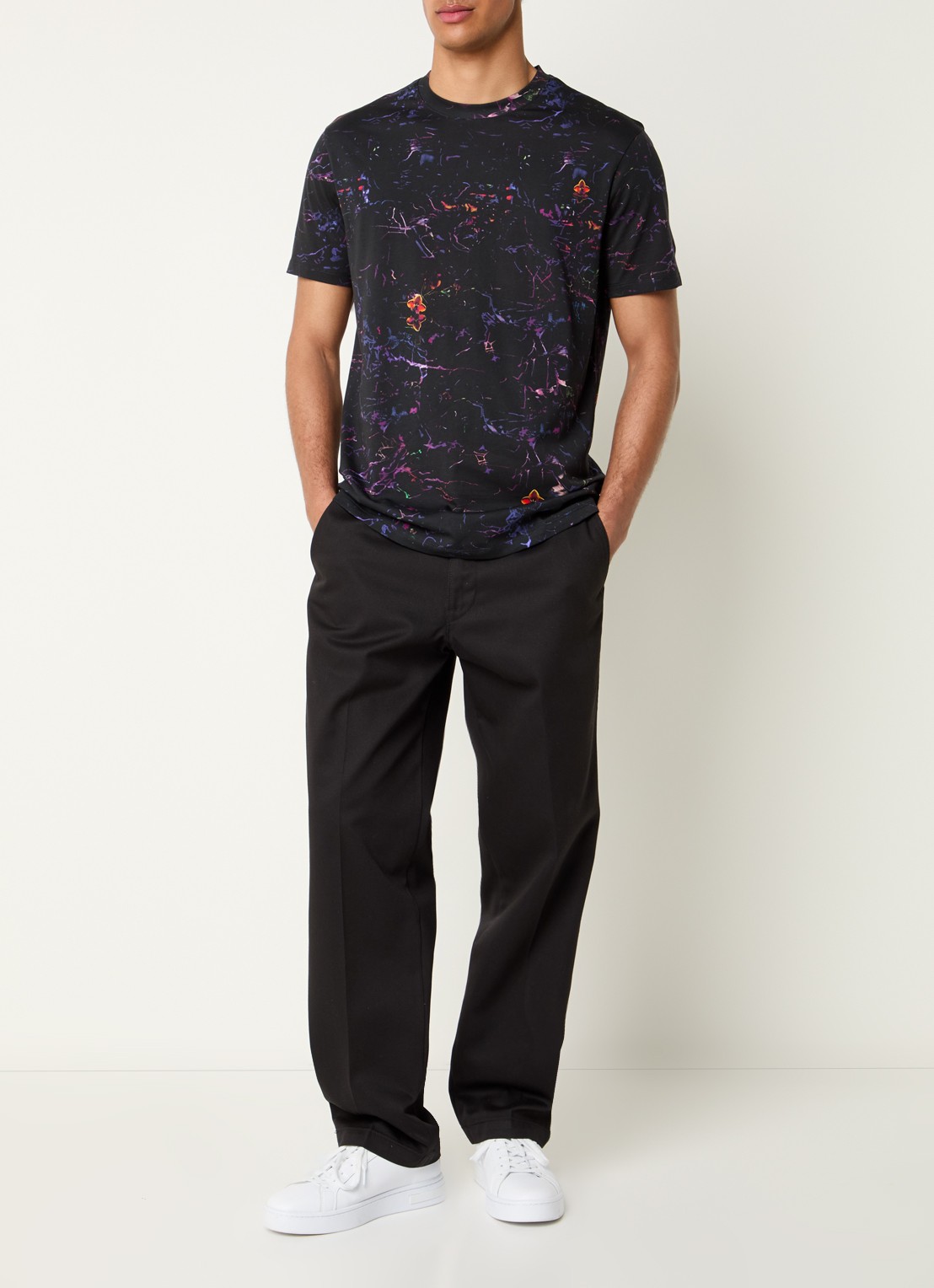 Armani T-shirt met print - voorkant 2 zwart