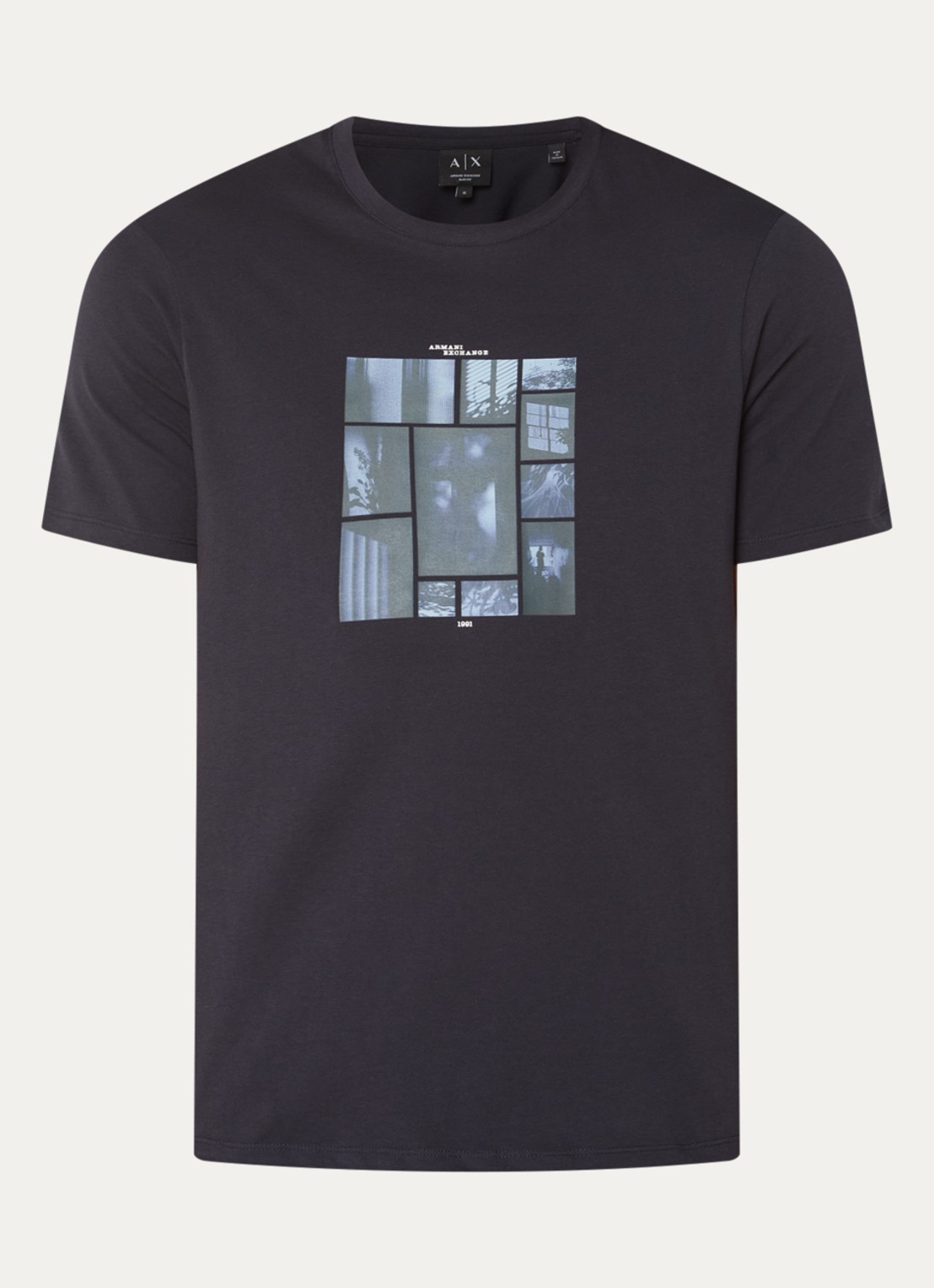 Armani T-shirt met print - voorkant 2 donkerblauw