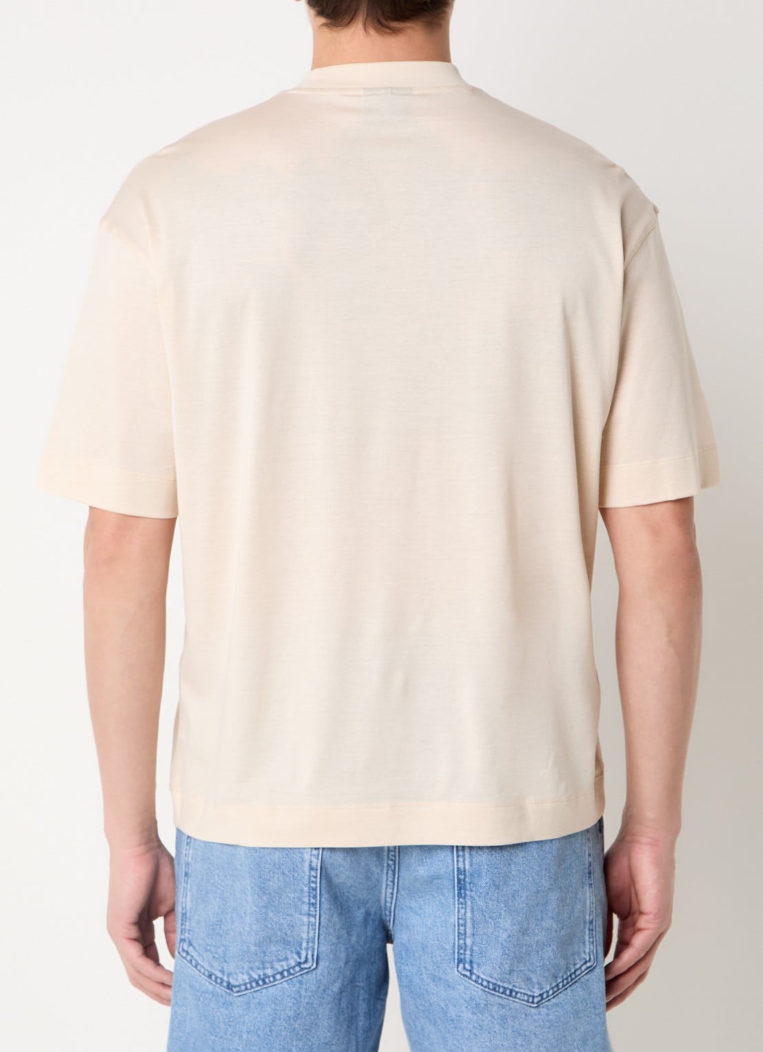 Armani T-shirt  met print - achterkant creme