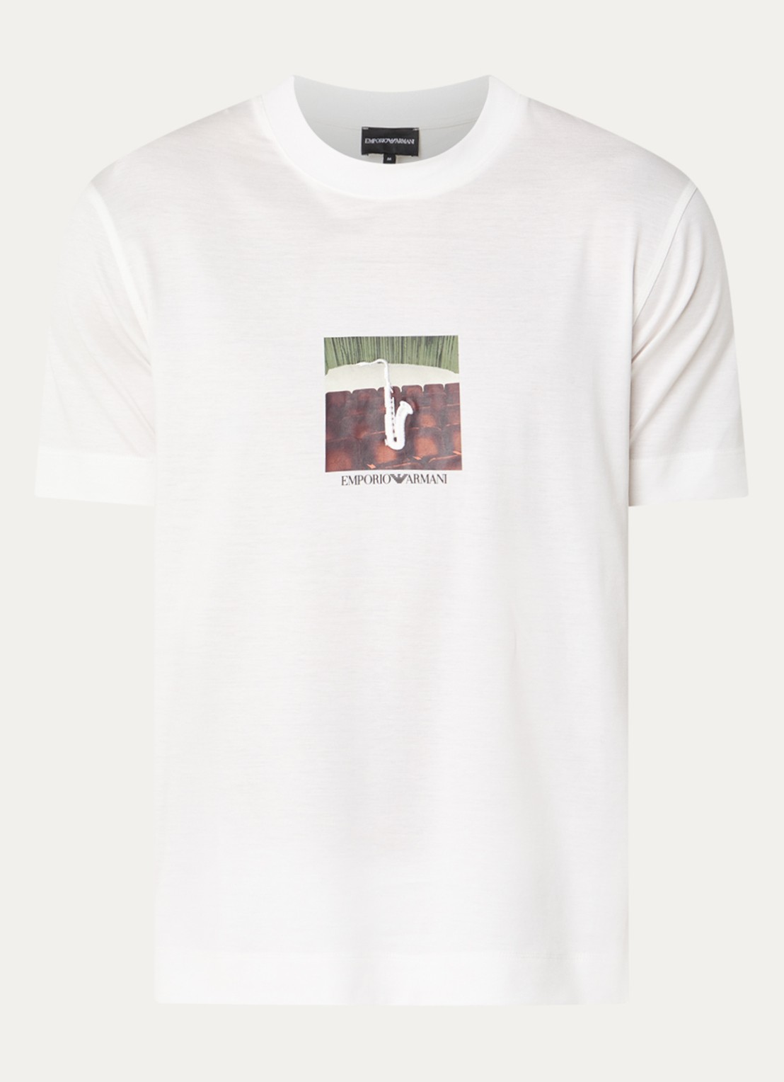 Armani T-shirt met print - voorkant wit