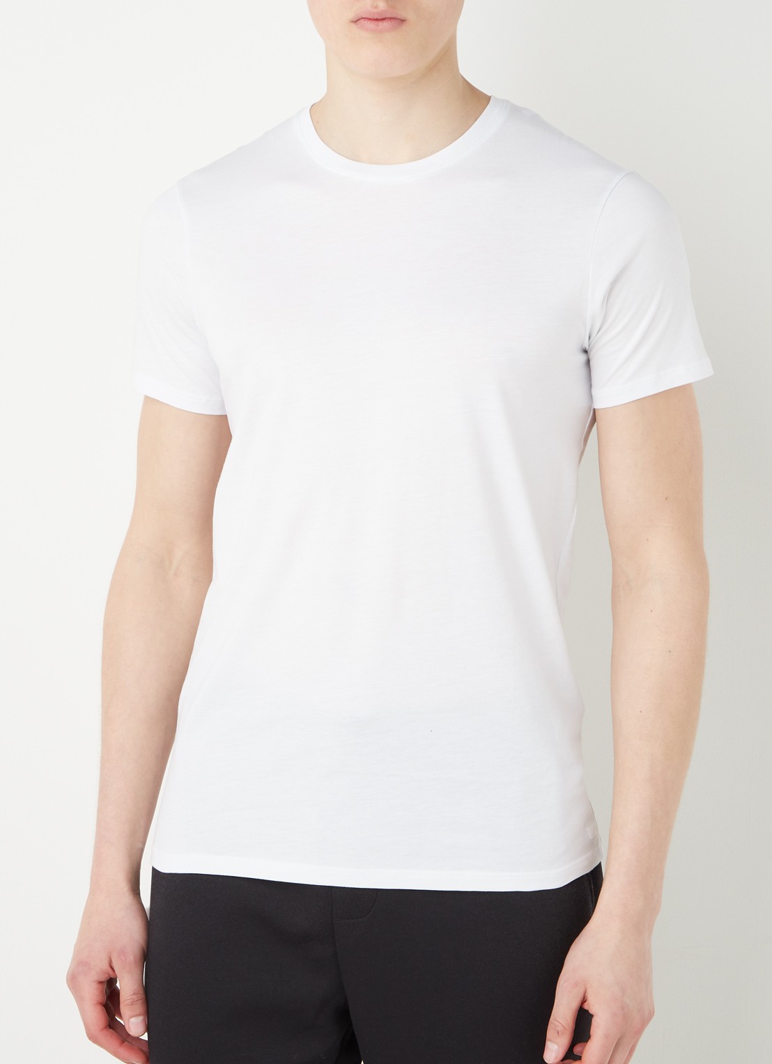 Armani T-shirt met ronde hals - detail 2 wit
