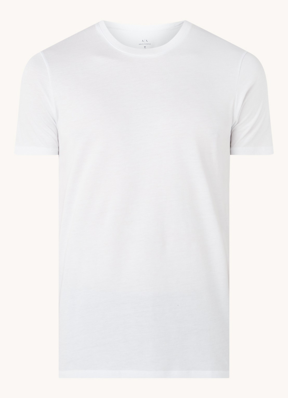 Armani T-shirt met ronde hals - voorkant 3 wit