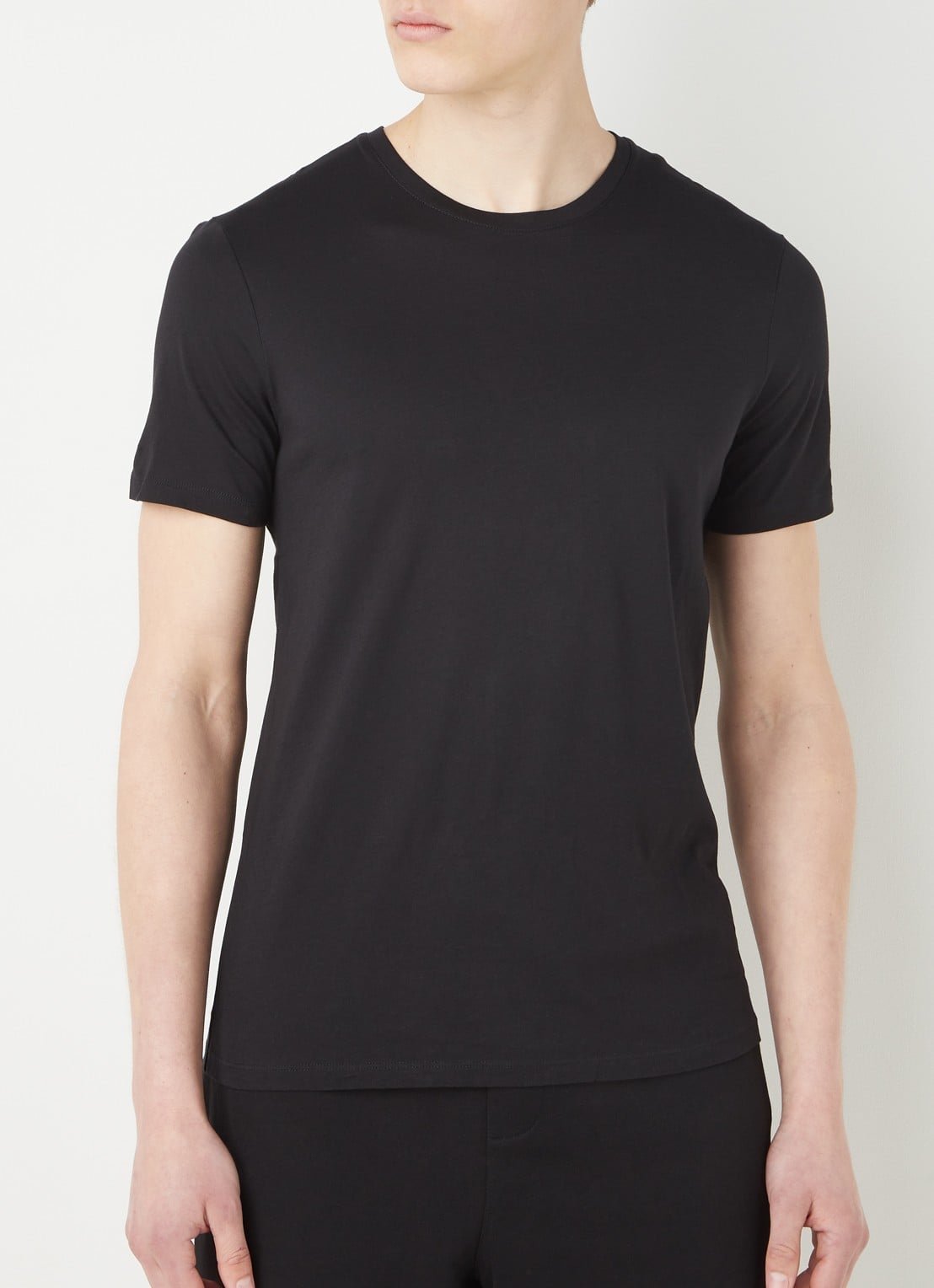 Armani T-shirt met ronde hals - detail 4 zwart
