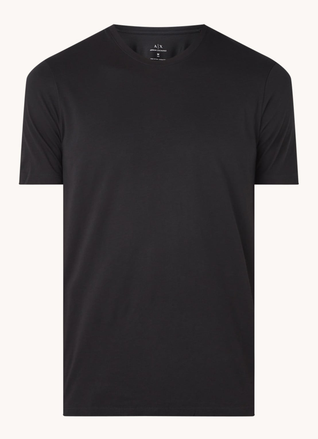 Armani T-shirt met ronde hals - voorkant zwart