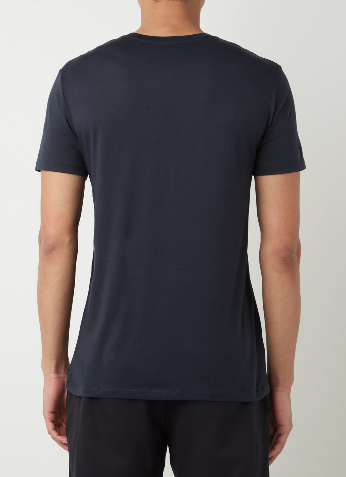 Armani T-shirt met ronde hals - achterkant donkerblauw