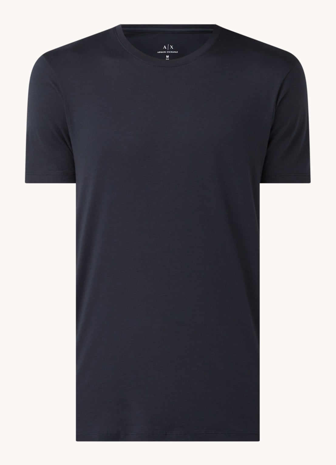 Armani T-shirt met ronde hals - voorkant 2 donkerblauw