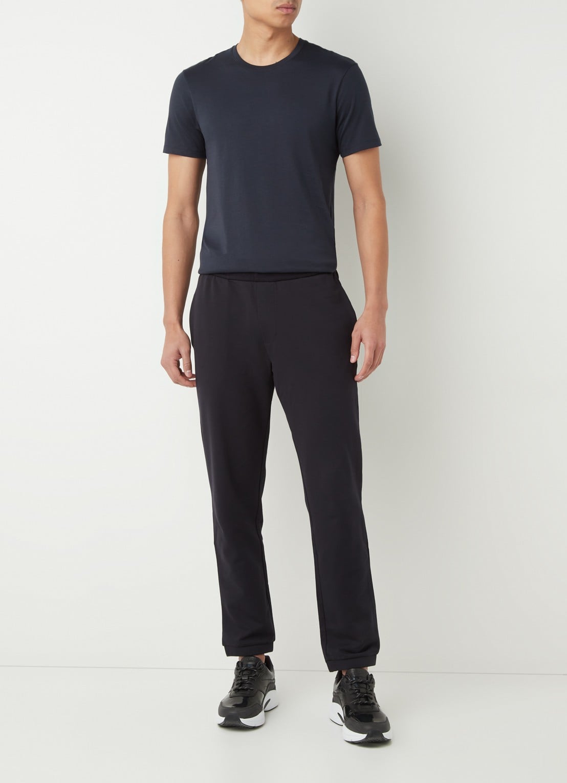 Armani T-shirt met ronde hals - voorkant 3 donkerblauw