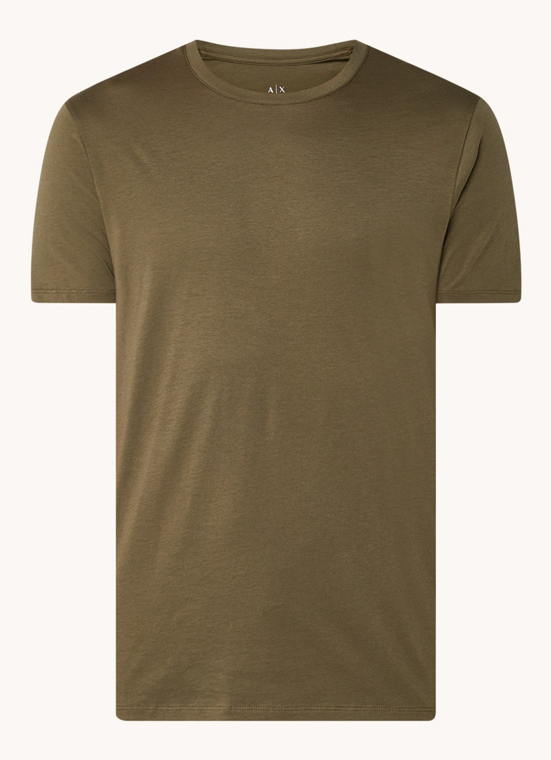 Armani T-shirt met ronde hals - voorkant 2 mosgroen