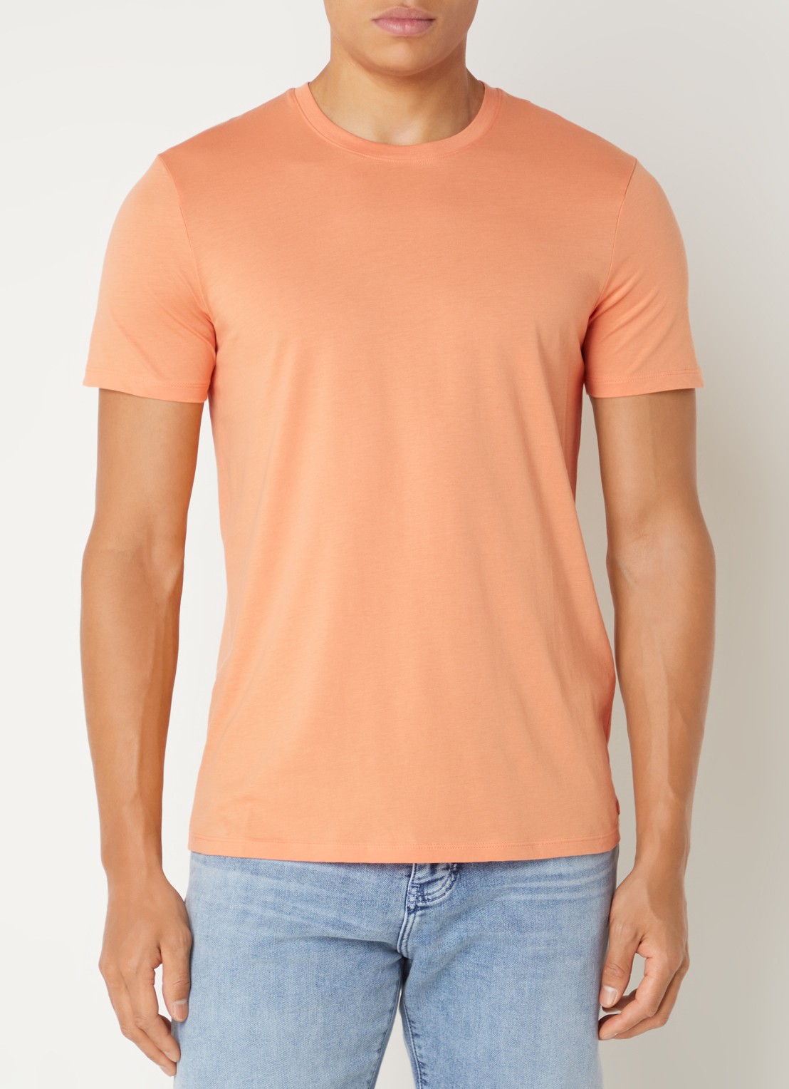 Armani T-shirt met ronde hals - detail 3 oranje