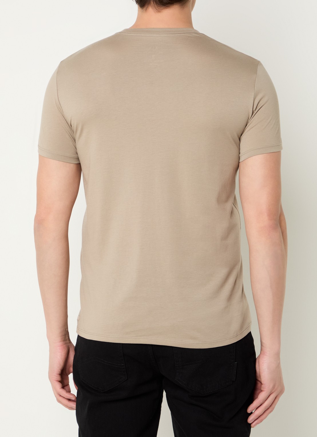 Armani T-shirt met ronde hals - achterkant 2 khaki