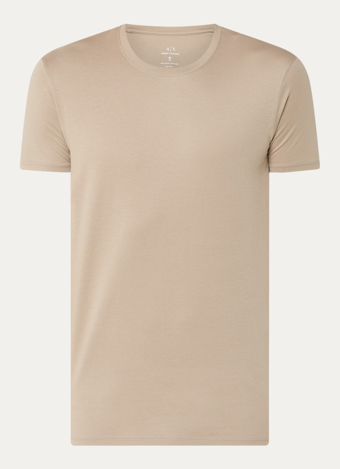 Armani T-shirt met ronde hals - voorkant 3 khaki