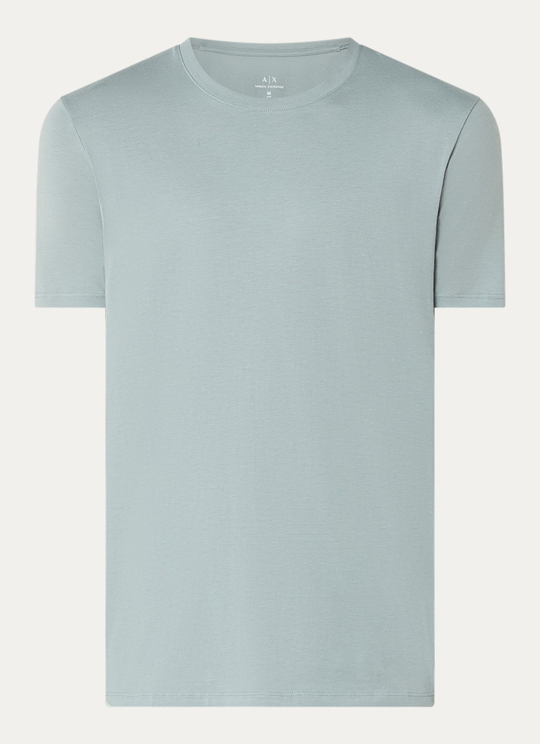 Armani T-shirt met ronde hals - voorkant 2 lichtblauw