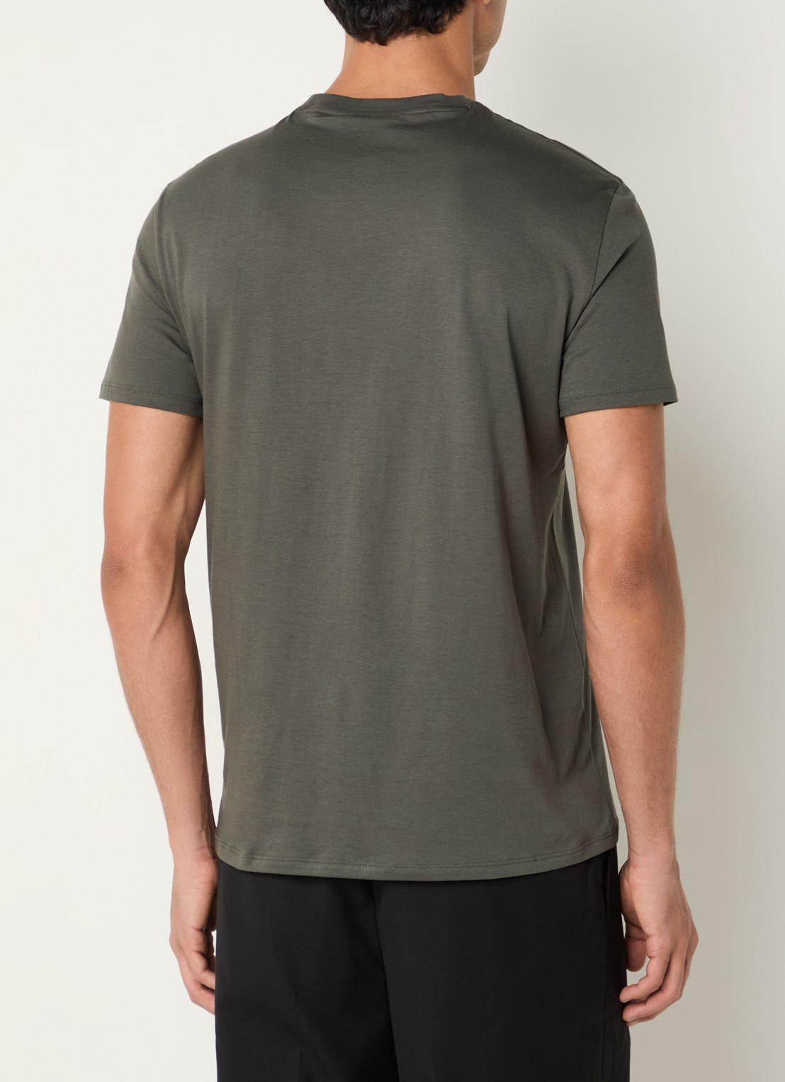 Armani T-shirt met ronde hals - achterkant okergeel