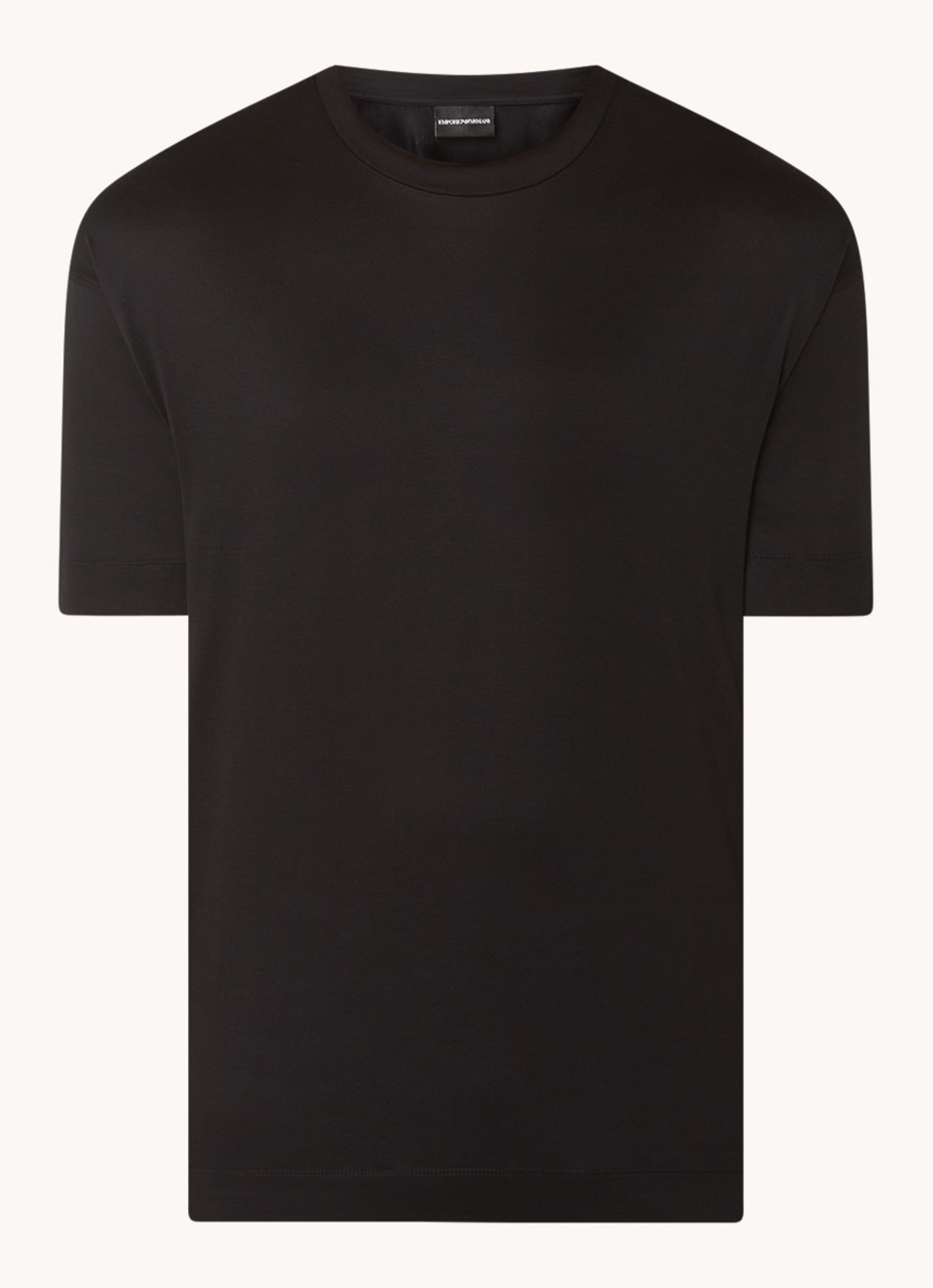 Armani T-shirt met ronde hals  - voorkant 3 zwart