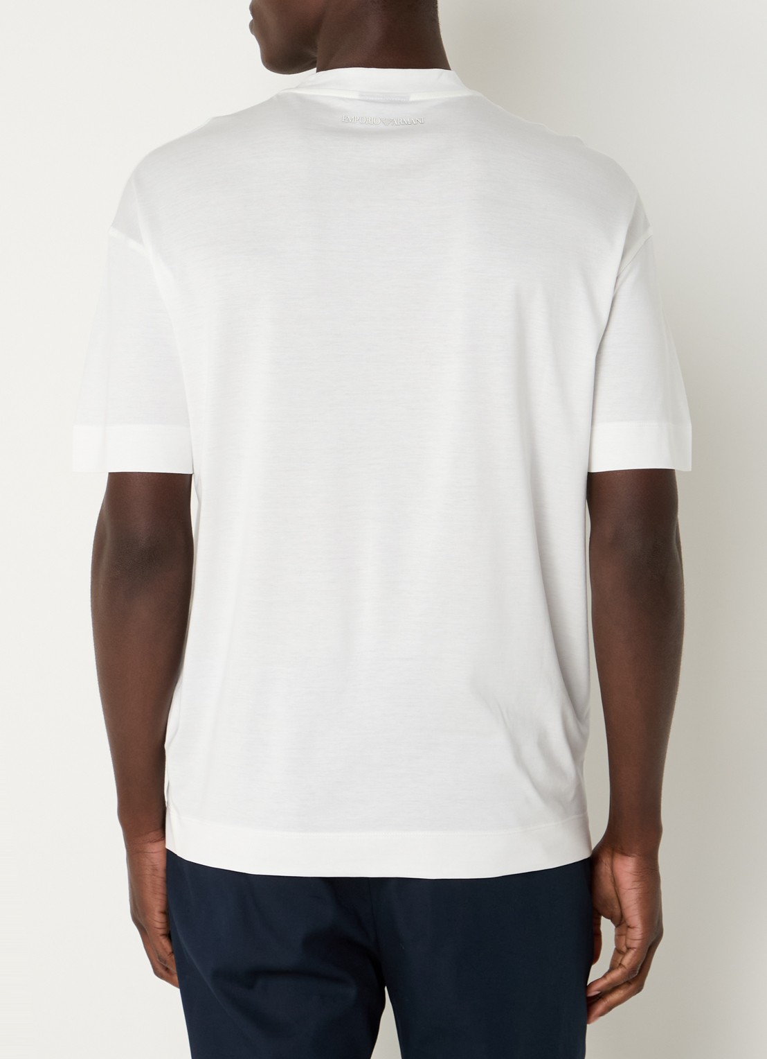 Armani T-shirt met ronde hals  - achterkant wit