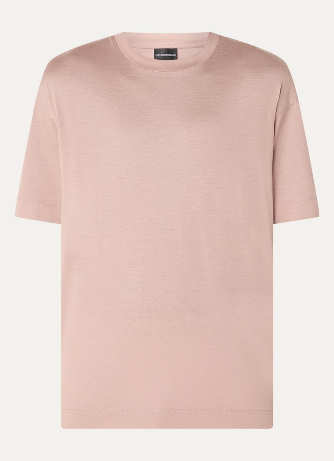 Armani T-shirt met ronde hals  - voorkant 3 oudroze