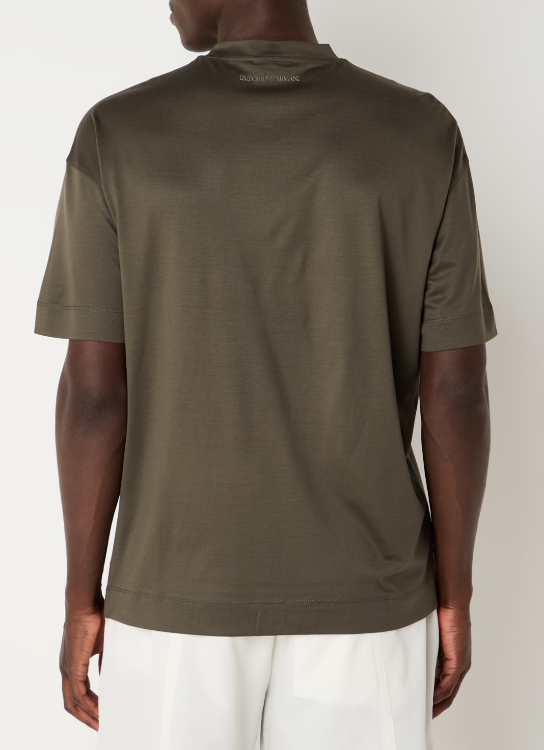 Armani T-shirt met ronde hals  - achterkant 4 donkergroen