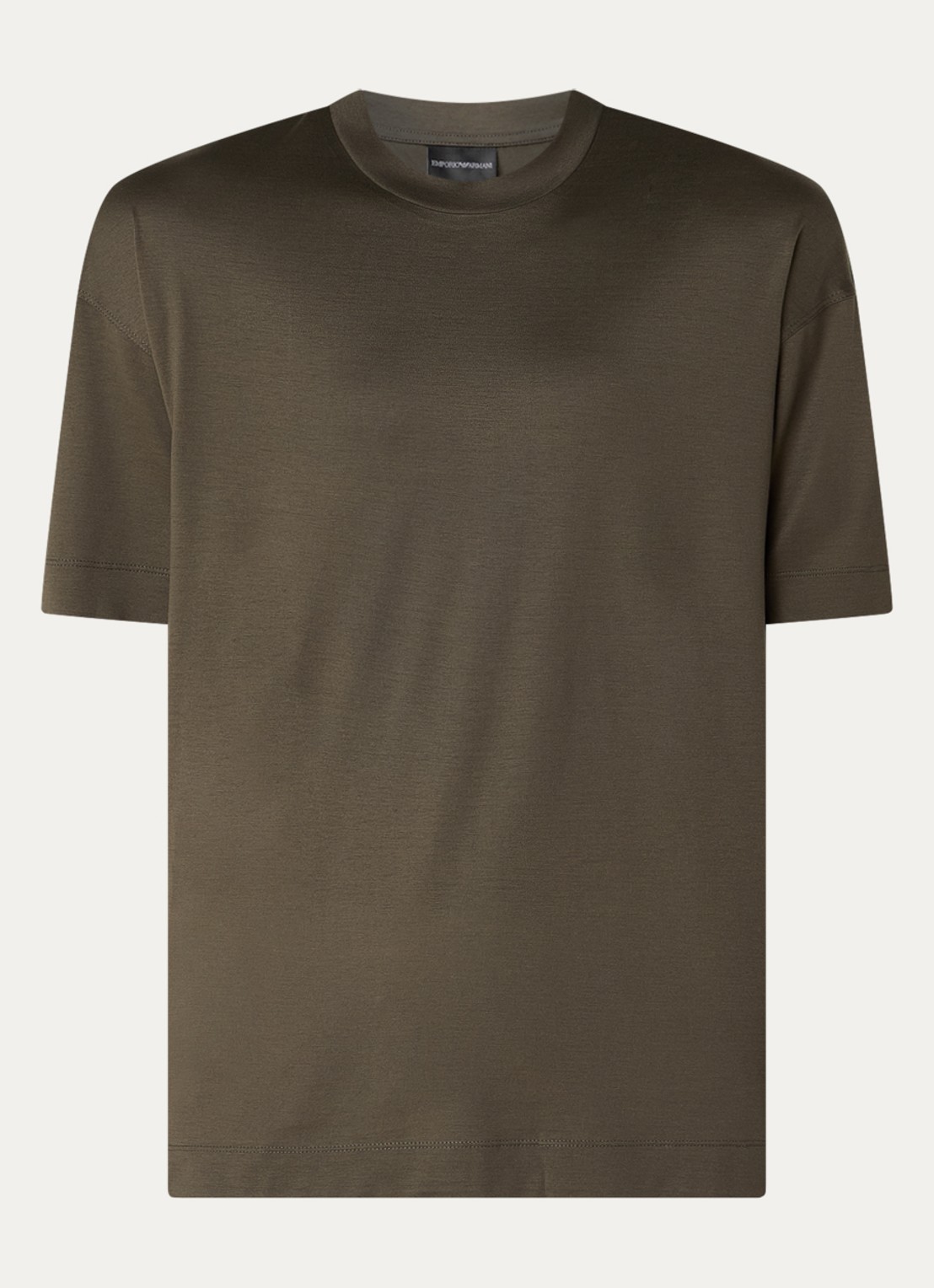 Armani T-shirt met ronde hals  - voorkant 2 donkergroen