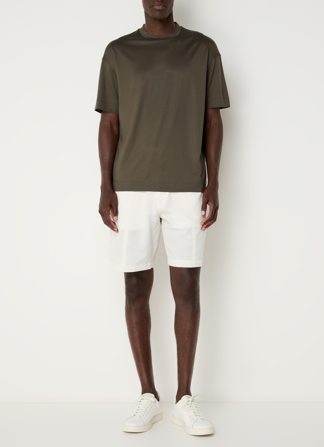 Armani T-shirt met ronde hals  - voorkant 3 donkergroen