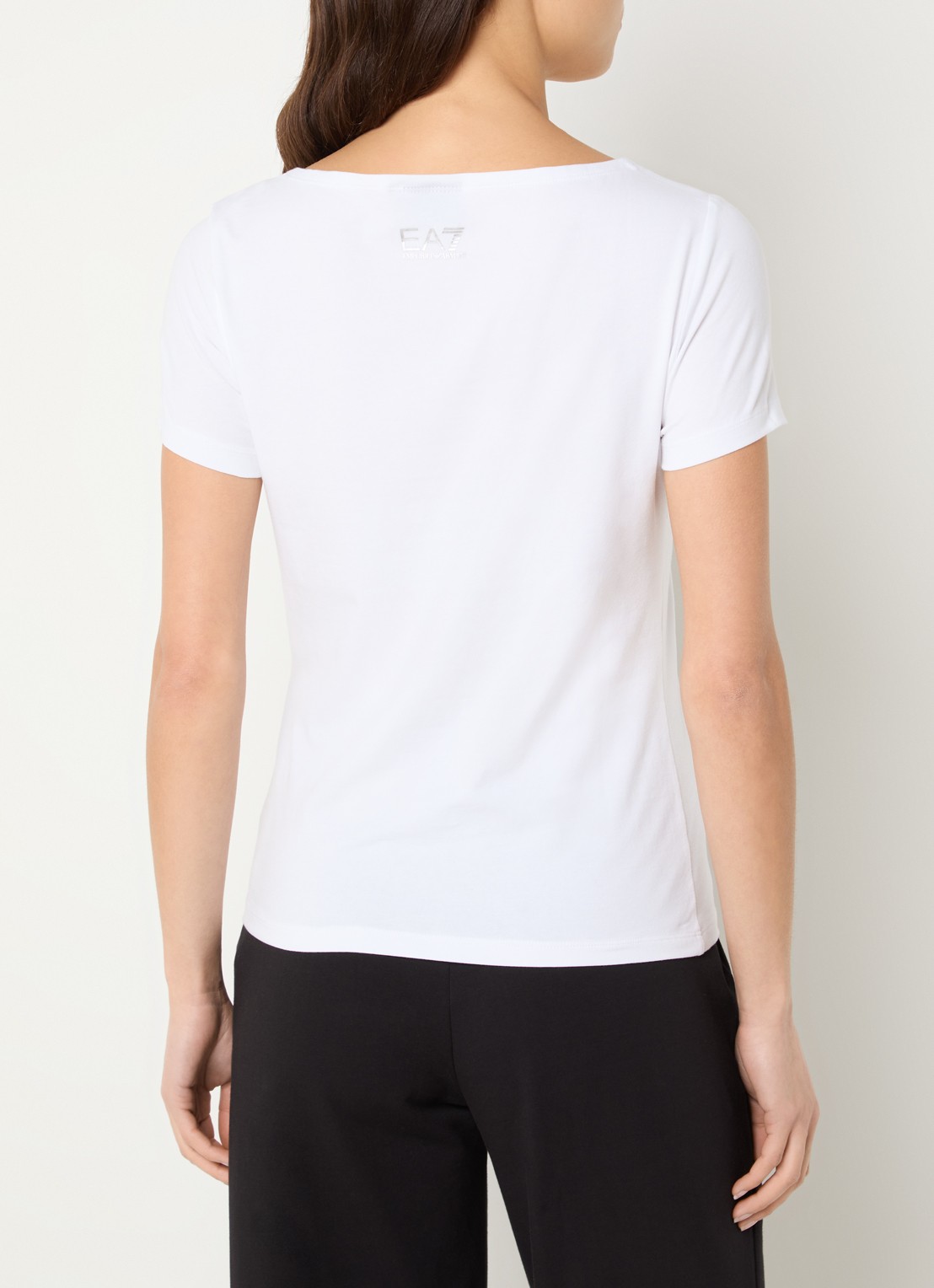 Armani T-shirt met strasslogo - achterkant 3 wit