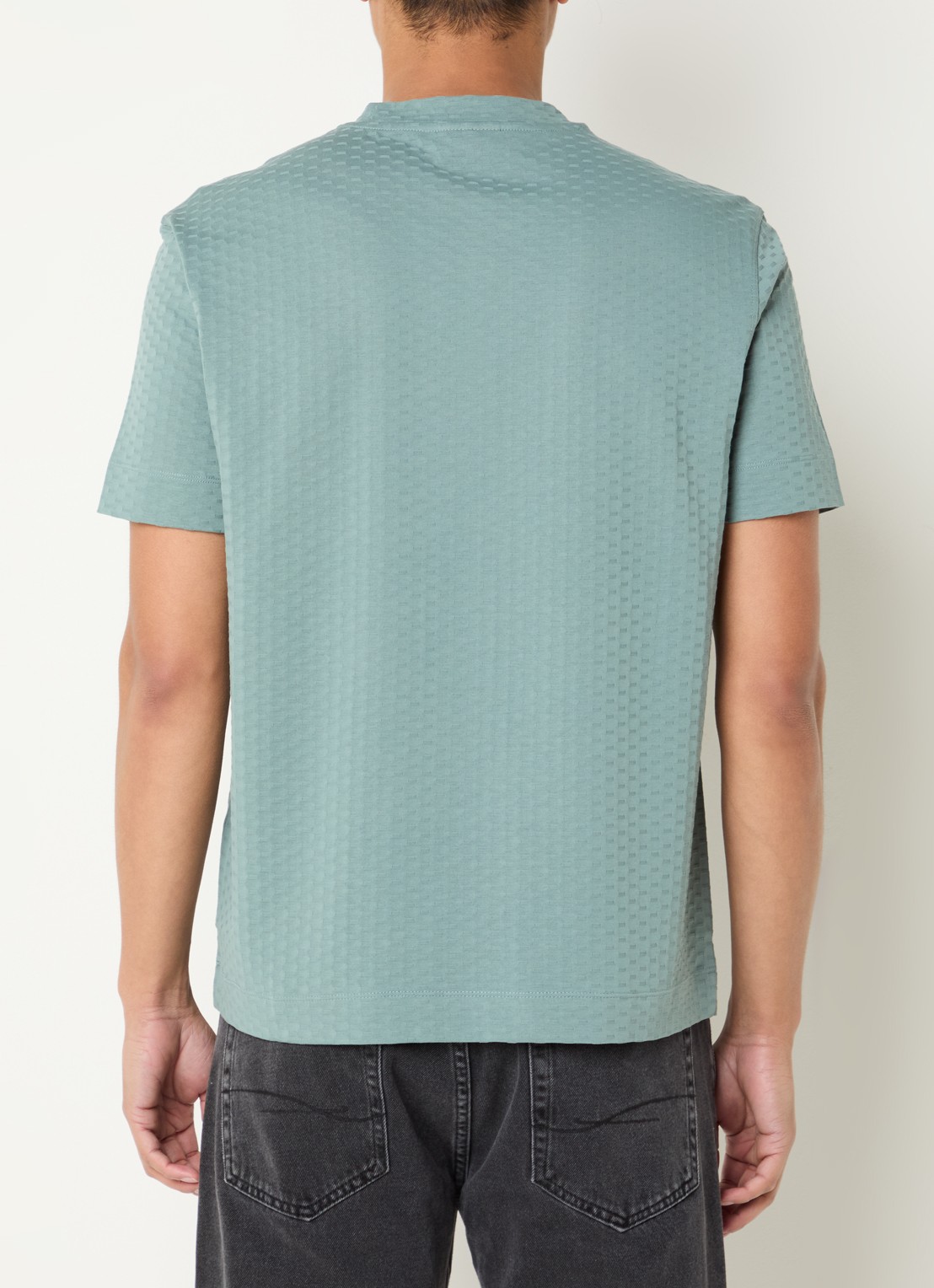 Armani T-shirt met structuur - achterkant 3 mint