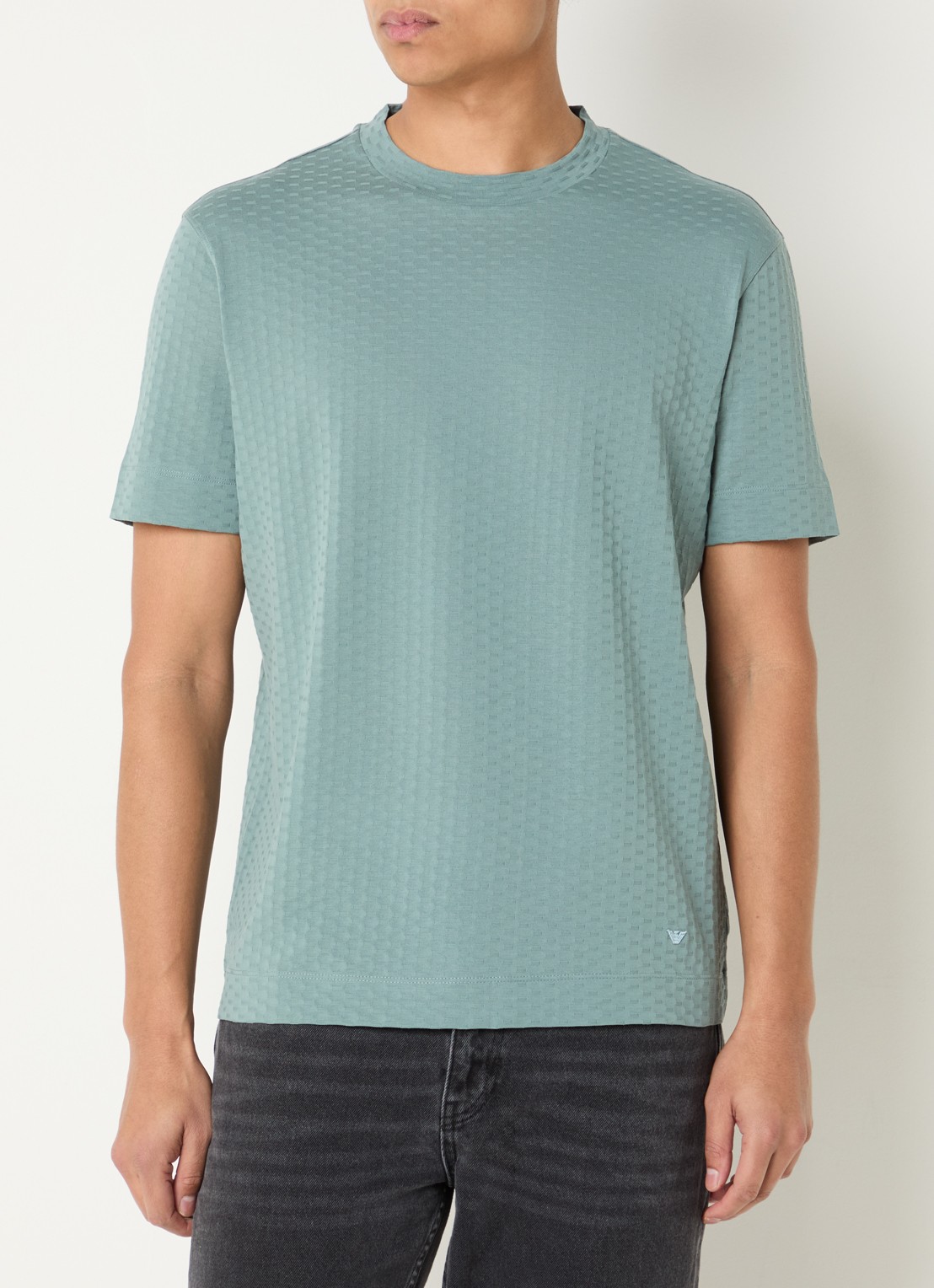 Armani T-shirt met structuur - detail 4 mint