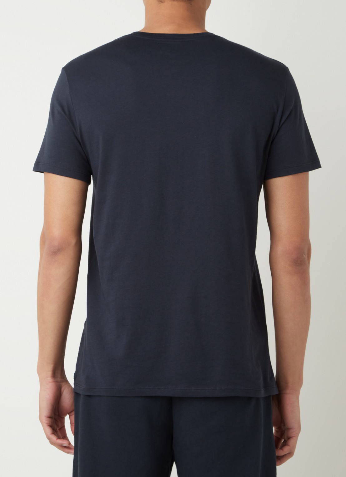 Armani T-shirt met V-hals - achterkant donkerblauw