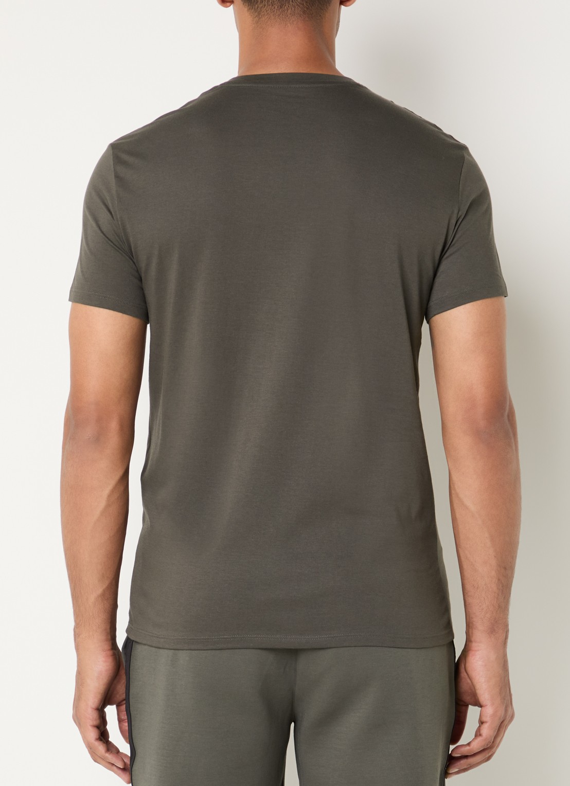 Armani T-shirt met V-hals - achterkant 2 bronsgroen