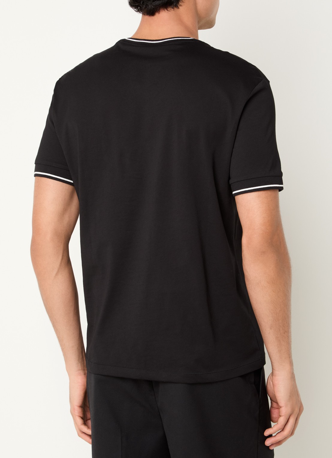Armani T-shirt met V-hals - achterkant zwart