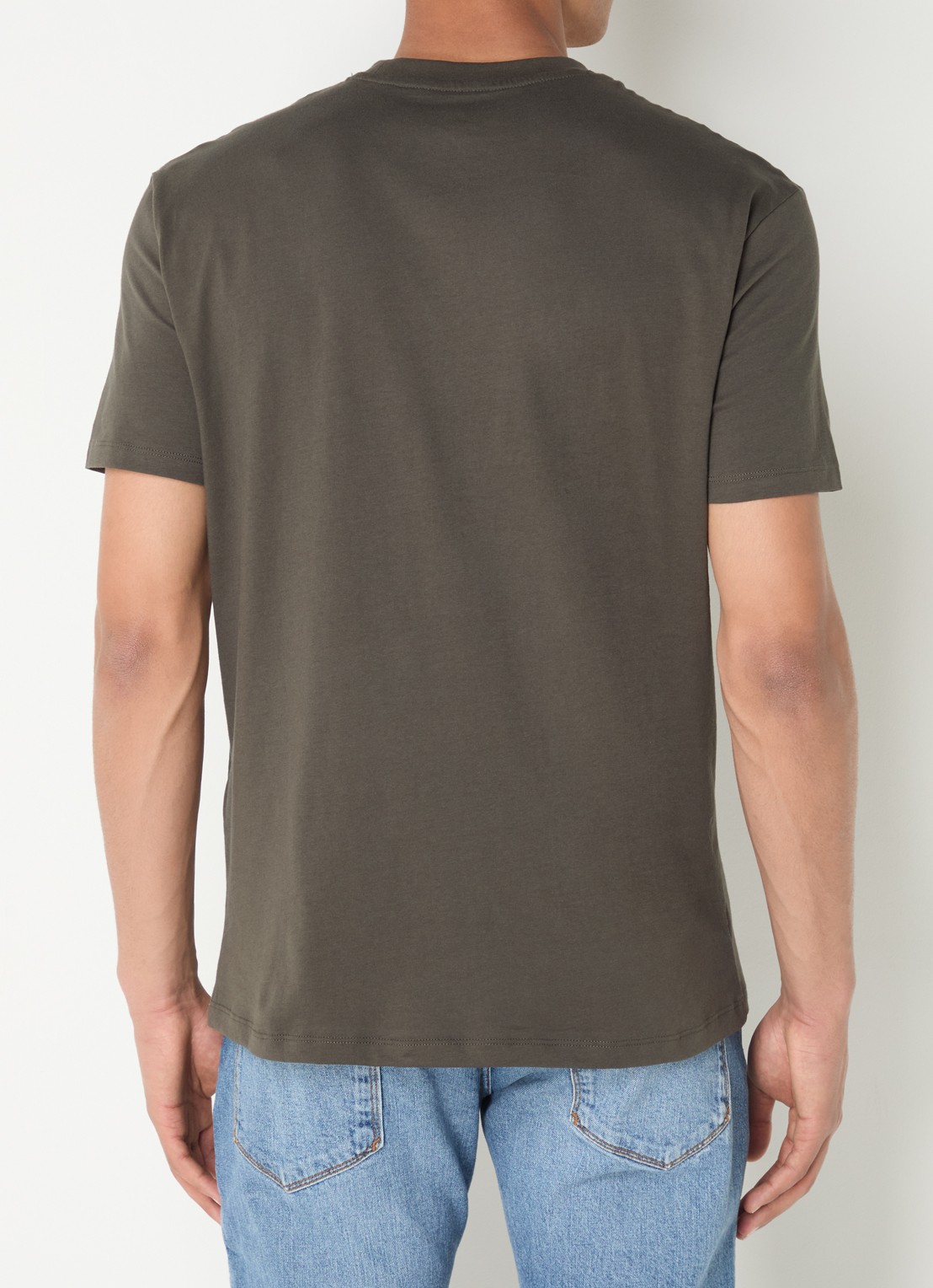 Armani T-shirt T-shirt met logo - achterkant bronsgroen