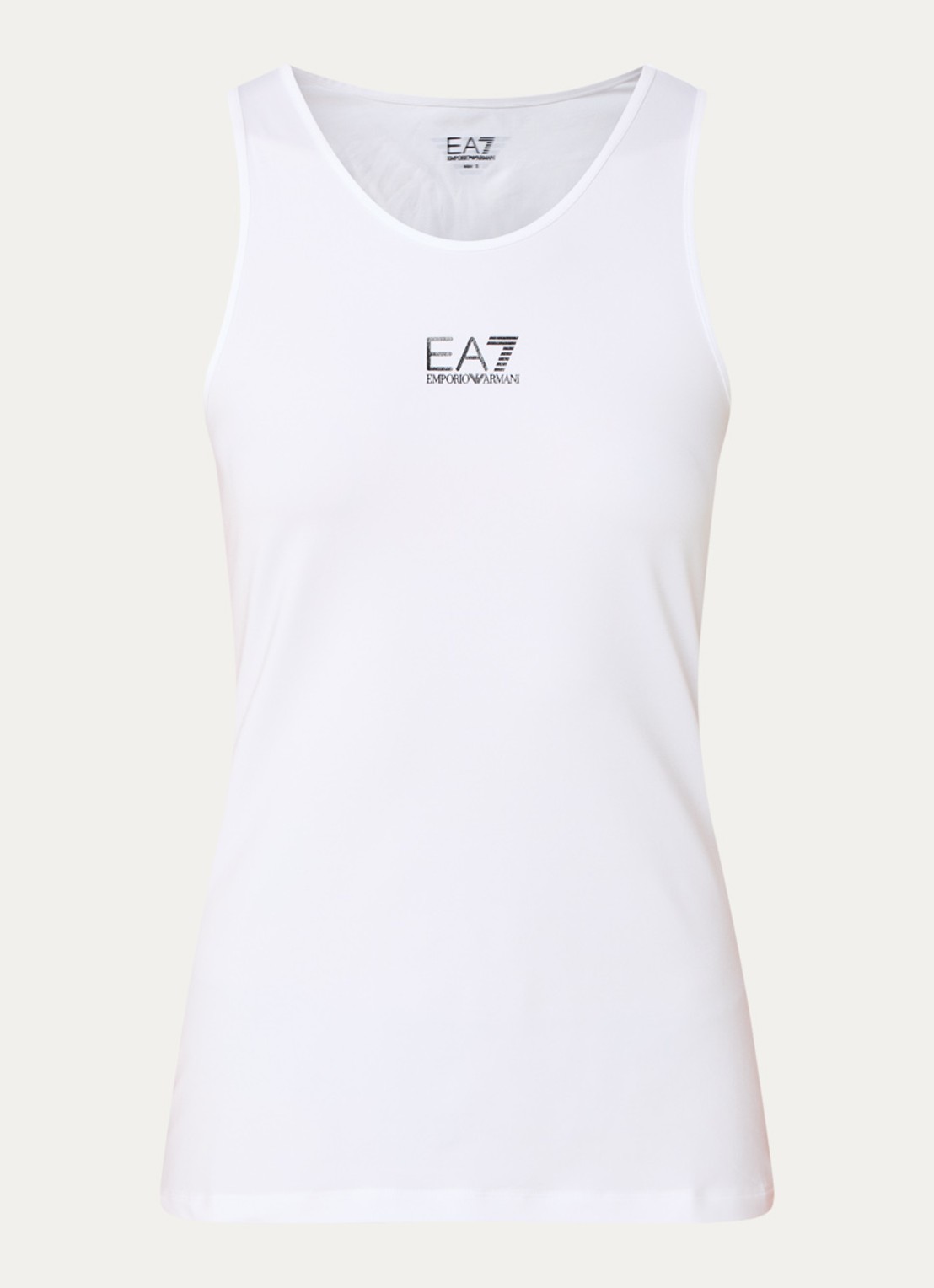 Armani Tanktop met logo  - voorkant wit