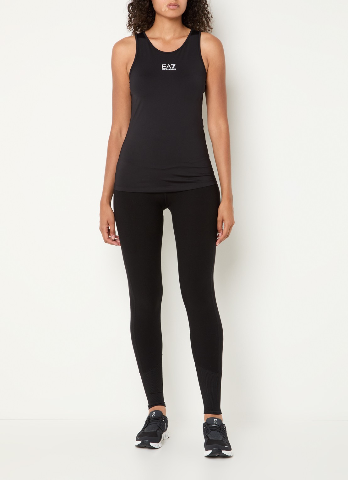 Armani Tanktop met logo  - voorkant 4 zwart