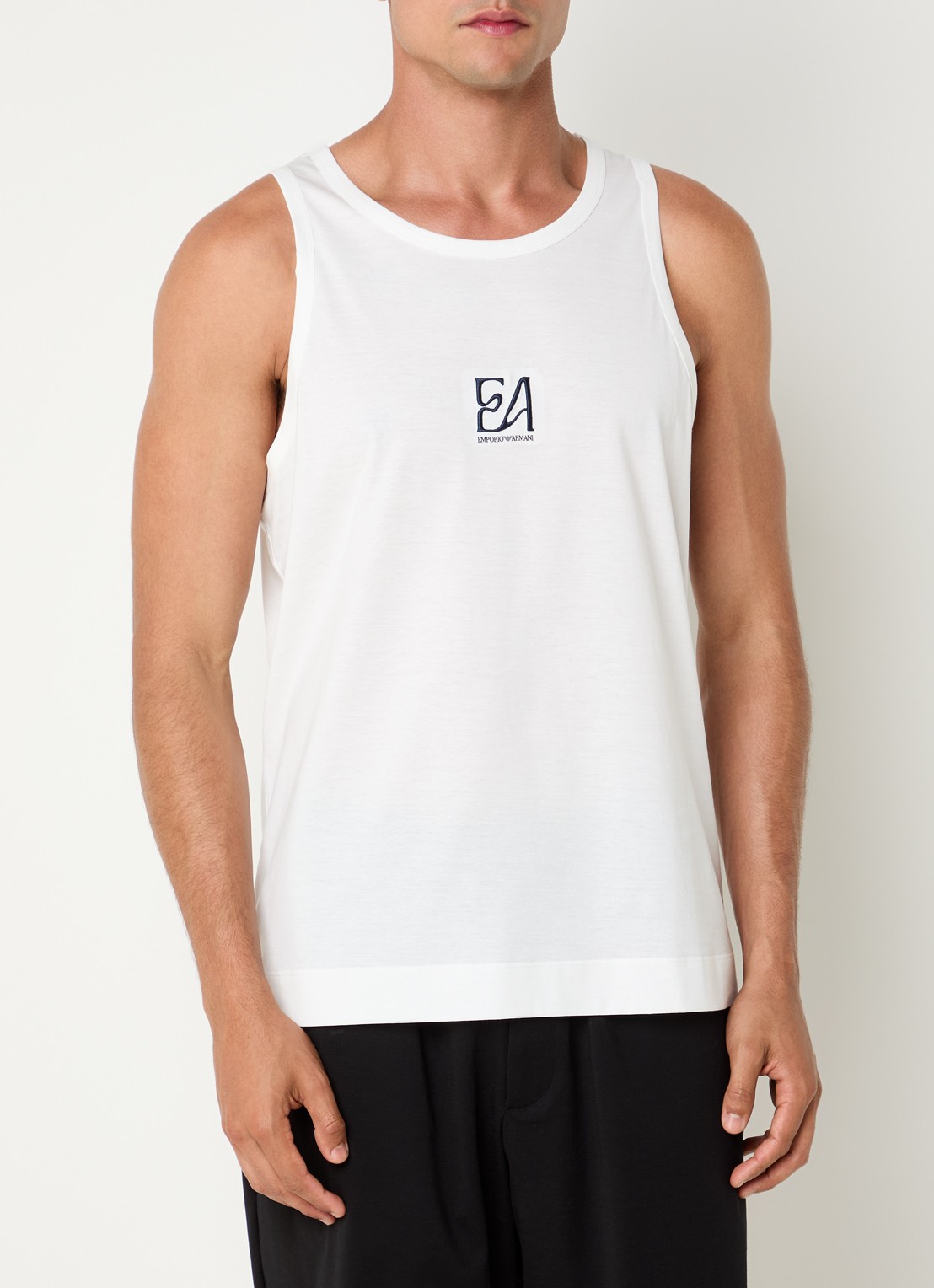 Armani Tanktop met logo - detail wit