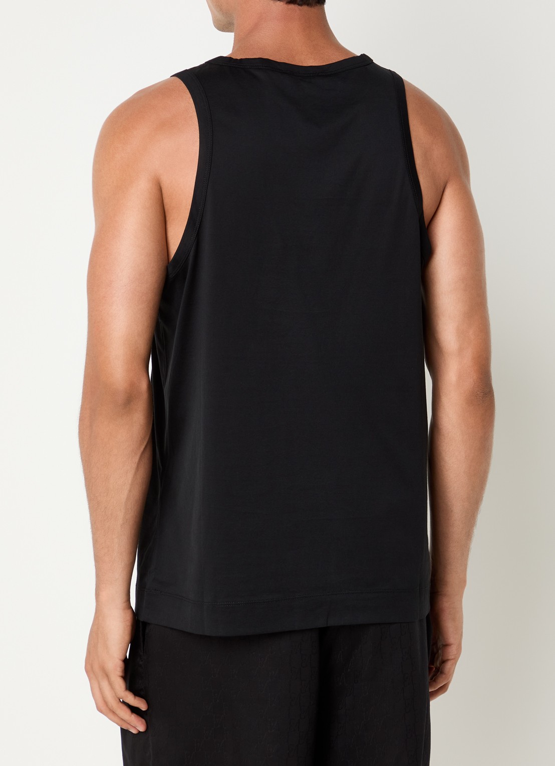 Armani Tanktop met logo - achterkant zwart