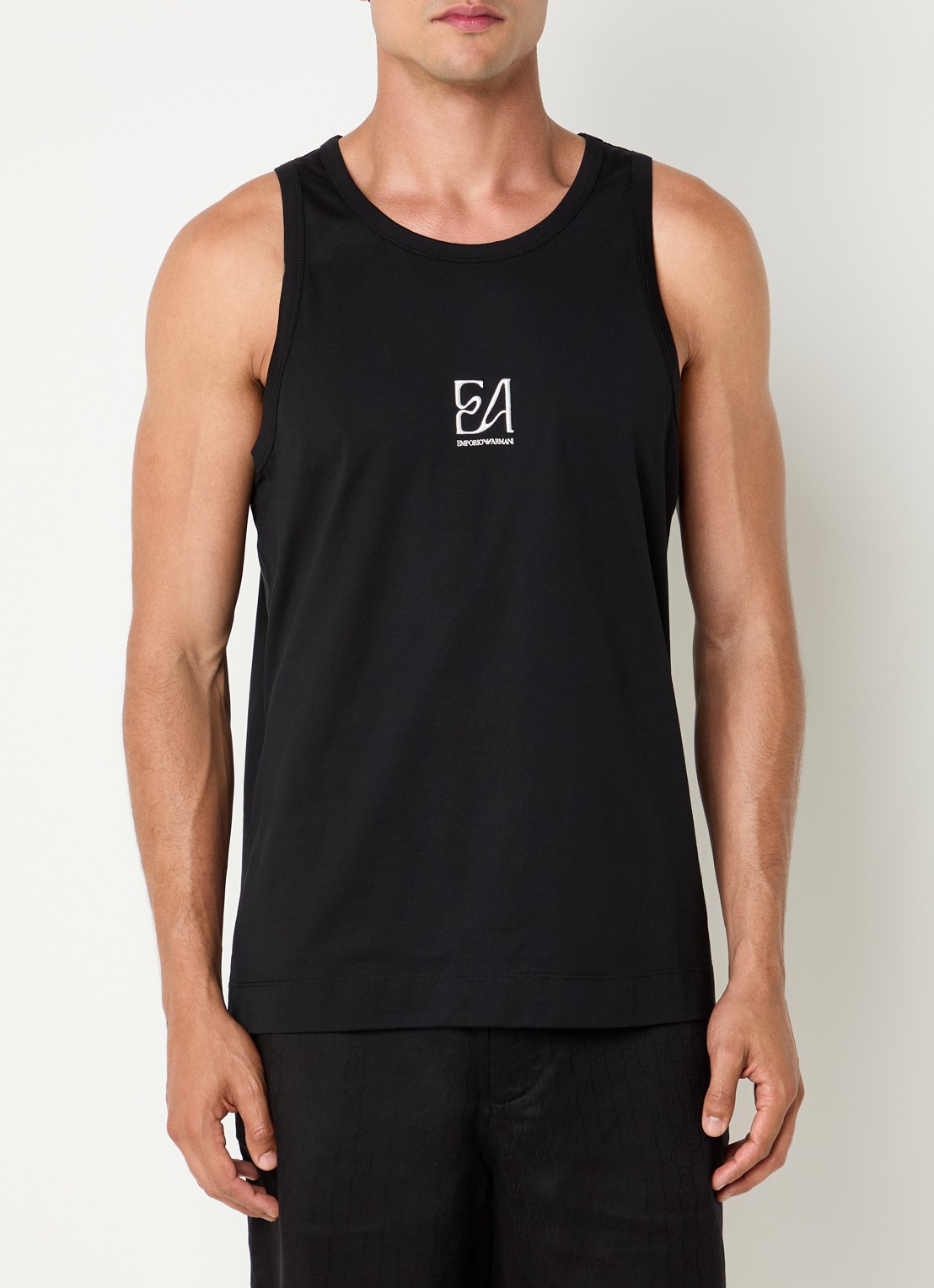 Armani Tanktop met logo - detail 4 zwart
