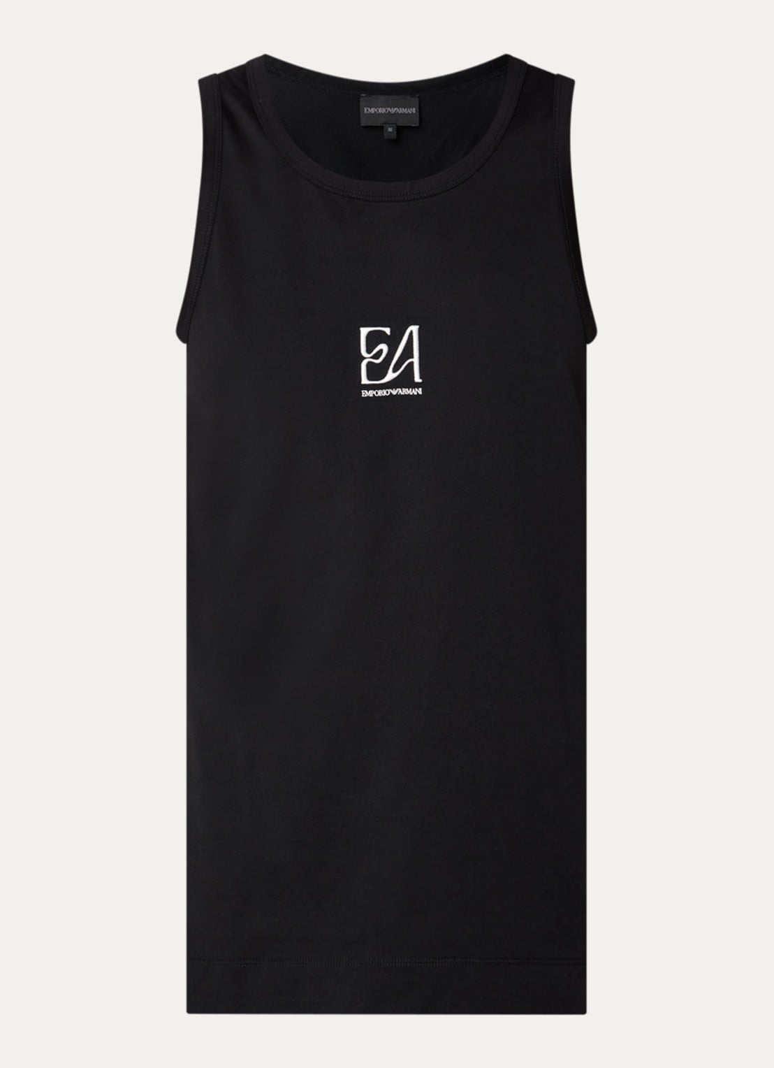 Armani Tanktop met logo - voorkant 2 zwart