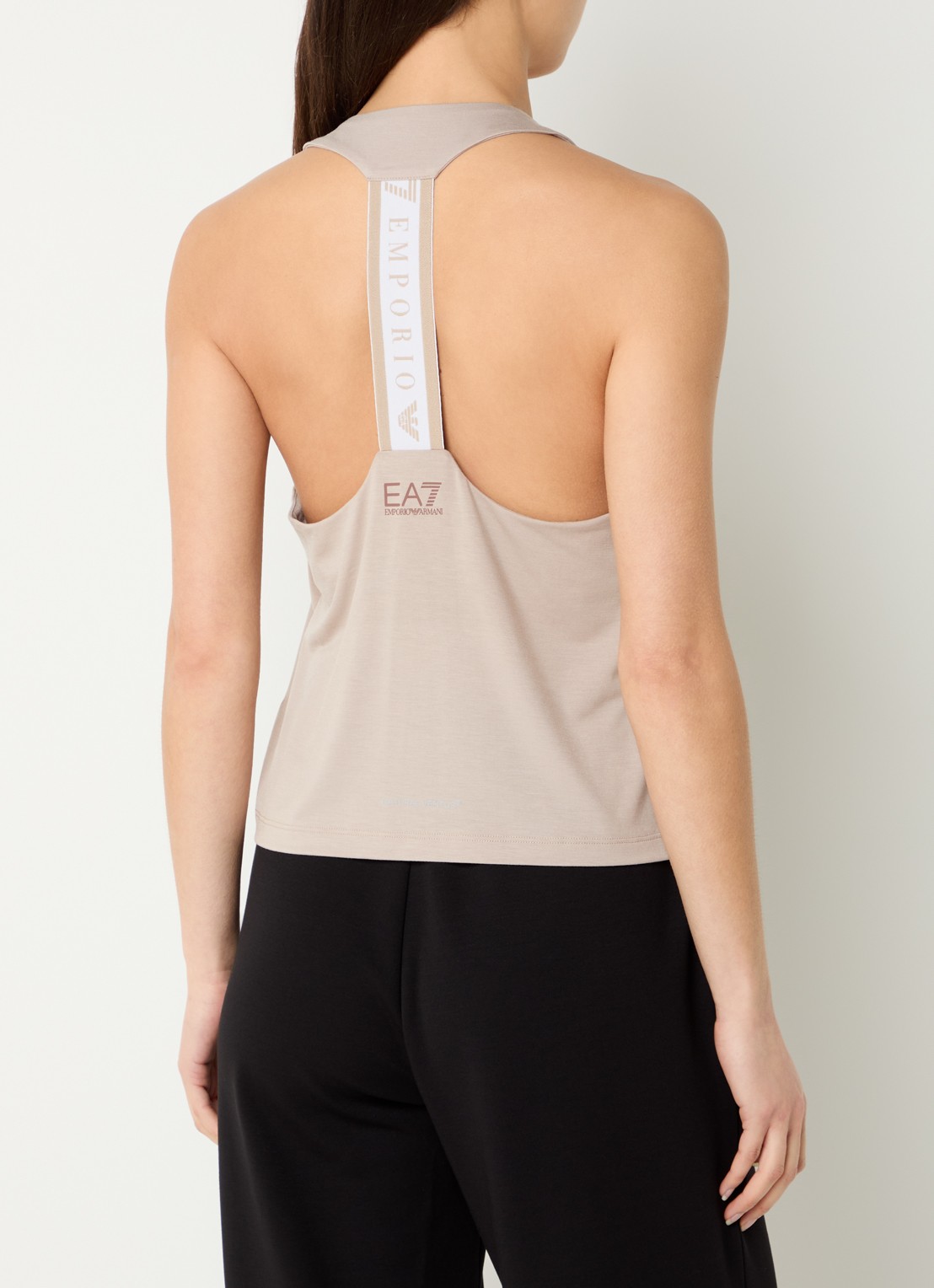 Armani Tanktop met logoband - achterkant 4 donkerbeige