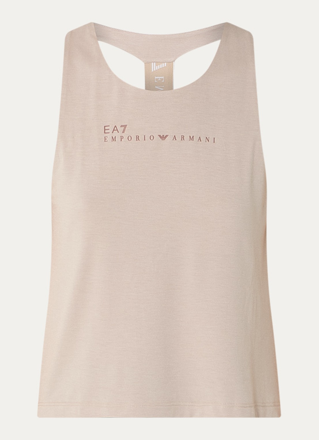Armani Tanktop met logoband - voorkant 2 donkerbeige