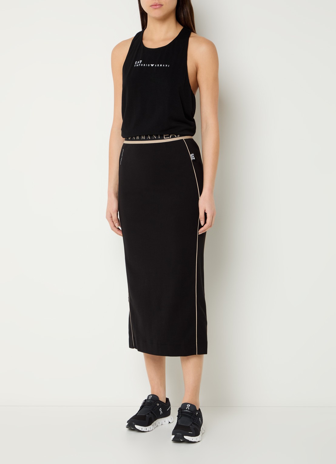 Armani Tanktop met logoband - voorkant 4 zwart