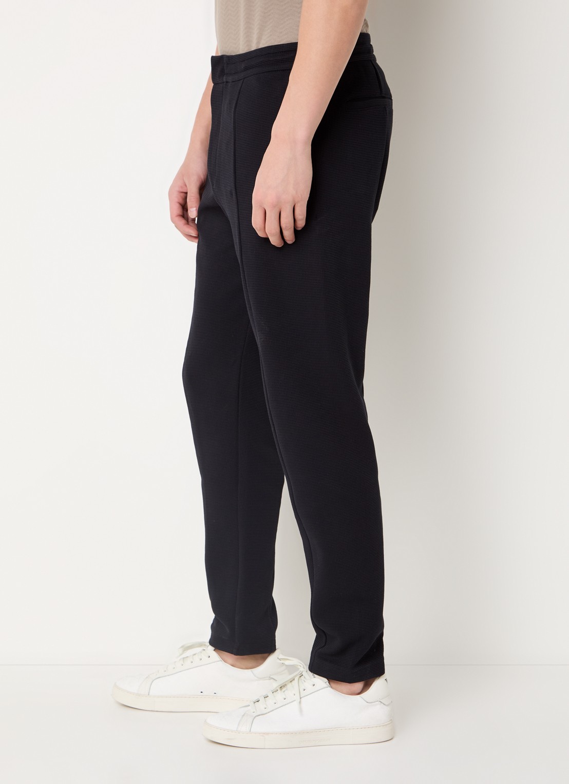 Armani Tapered fit broek met steekzakken - detail 3 donkerblauw