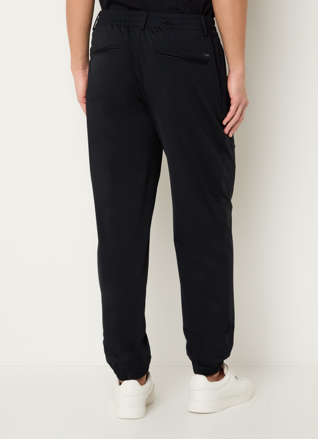 Armani Tapered fit broek met steekzakken - achterkant 5 donkerblauw