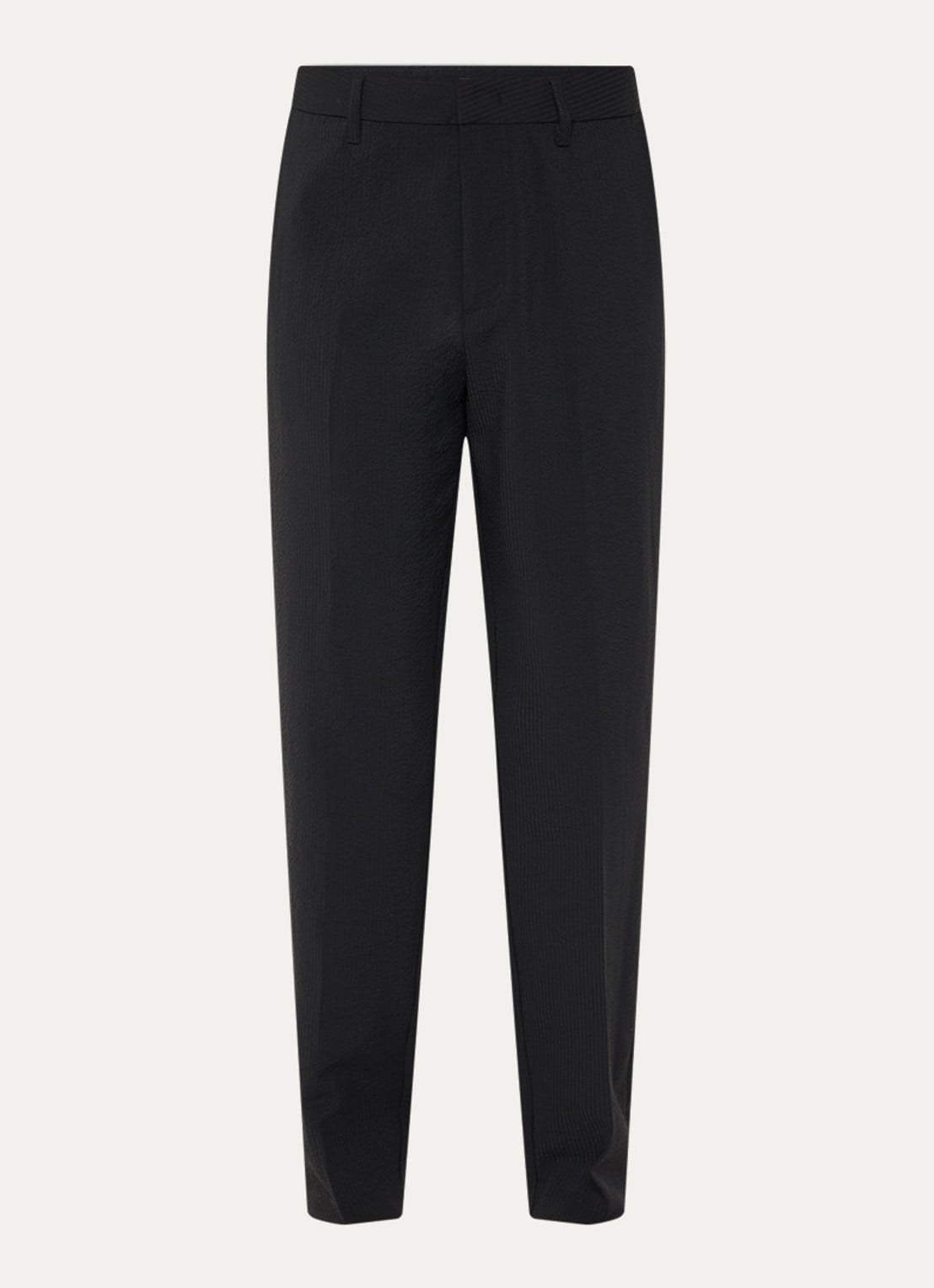 Armani Tapered fit chino met streepprint - voorkant 4 antraciet